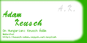 adam keusch business card